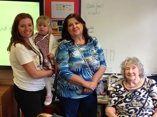 Four generations visit Class 4