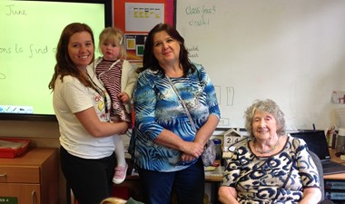 Four generations visit Class 4